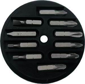 Набор бит FIT 10шт (SL4.5;6.3+PH1;2;3+PZ1;2;3+T15;20) 25мм / 57630***