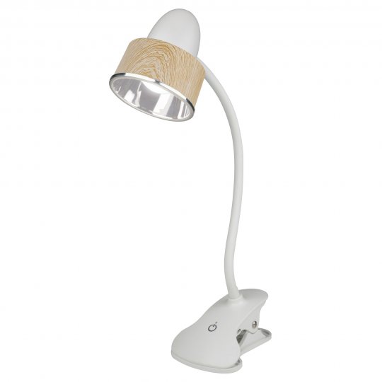 Светильник LED TLD-557 коричневый сенсорный выключатель 5W, прищепка 5500K
