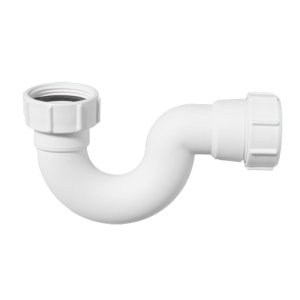 McALPINE Сифон трубный P-образный без выпуска 1 1/4"-32 (h 82 мм)/MRB6-32