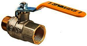 Valgas Кран шаровый газовый  В-Н 1/2" ручка рычаг /272