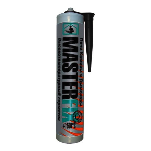 Герметик силикат.Masterfix +1500  для печей 290мл