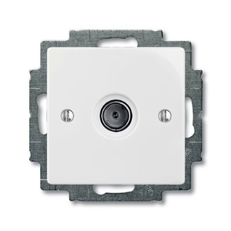 Розетка TV оконечная c накладкой белая/АВВ Basic55 