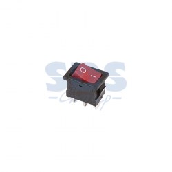 Микро выключатель красный 6А/220/3к/ON-ON 