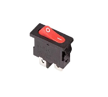 Микро выключатель красный Mini 6А/220/2к/ON-OFF 