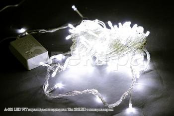 A-001 LED гирлянда светодиодная 10м 100LED с контроллером белый IP20