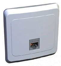 Розетка телефонная RJ-11 скрытой установки белая/Этюд/TELC-001b
