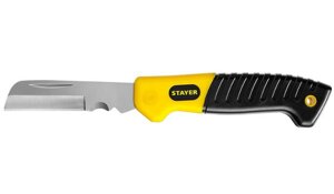 SK-R нож монтерский, складной, прямое лезвие, STAYER Professional/45408