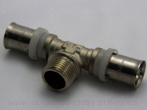 VALTEC Тройник пресс  16*1/2" НАР.Р/233 