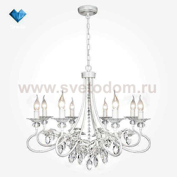Люстра белая с серебром 60057/8