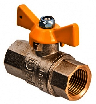 Valgas Кран шаровый газовый  В-Н 3/4" ручка бабочка /278