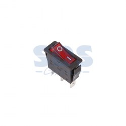 Микро выключатель красный с подсветкой 15А/220/3к/ON-OFF 