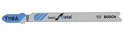 Пилки для лобзика по стали BOSCH T118 A, 67 мм, чистый рез, HSS