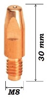 Наконечник Сu-Е 10*М8*30*1.2