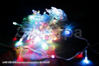 A-001 LED RGB гирлянда светодиодная 10м 100LED, IP20
