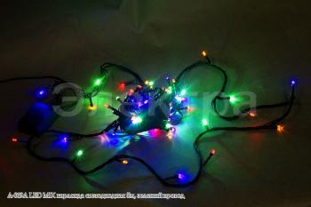 A-019A LED  гирлянда светодиодная 5м, зеленый провод, IP20, MIX
