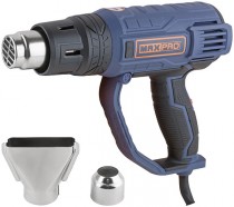 MAX-PRO Фен технический 2000 Вт; 60/350/600°C; 500л/мин; 0,76 кг; резиновый кабель; резиновые вставк