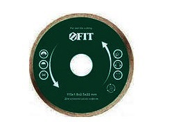 Диск алмазный гладкий FIT 115*22,2мм/37452