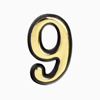 Цифра  "9"Золото