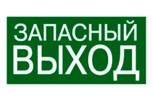 Табличка "Запасный ВЫХОД" 200*100мм