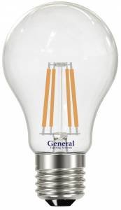 Лампа LED филамент A60 13Вт Е27/4500К/холодный цвет/GENERAL