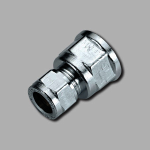 Соединитель 12*1/2" Н.Р для медной трубы  хром