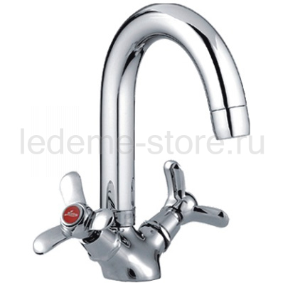Смеситель  LEDEME  для умывальника, цинк, керамическая кран-букса  (L130)/L1112