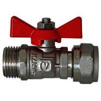 VALTEC Кран шаровый  под обжим НАР.Р. 16*1/2" ручка бабочка  /341