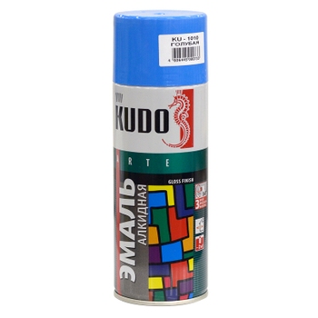 Kudo 1010 Эмаль аэрозоль универсальная голубая глянцевая (ф.-520 мл)
