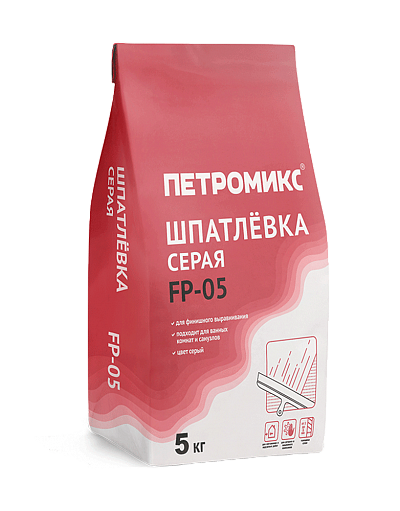 Шпаклевка Петромикс FP-04 (ШТ) цементно-известковая Белая 5кг