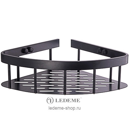 Полка LEDEME угловая,  черный/L5507-1