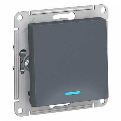 Механизм выключателя  1кл. грифель с подсветкой сх.1а 10А AtlasDesign