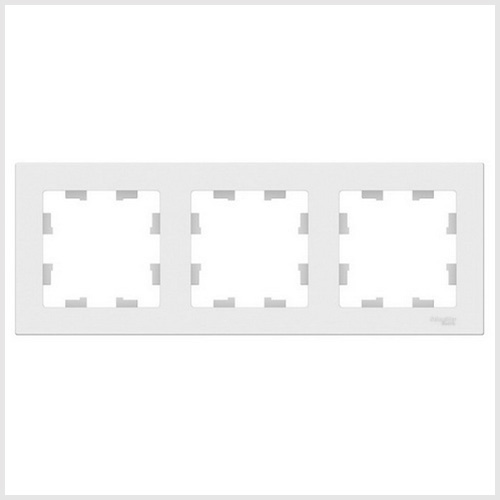 Рамка 3 постовая универсальная белая AtlasDesign