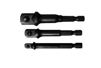 Адаптеры под головки 1/4",3/8",1/2" под биты (3шт.) / 57953