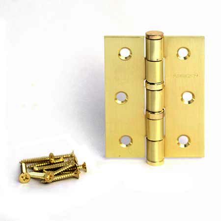 Петля АПЕКС 80*60-B2-Steel-G золото универсальная