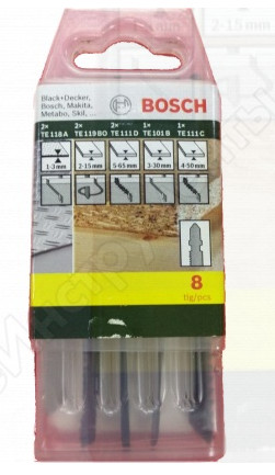 Набор пилок для лобзика BOSCH по дер/мет (8 шт.) кассета/2607019458