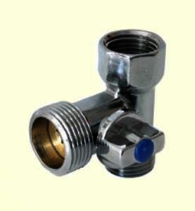 VALTEC Кран шаровый для подключения сантех-приборов  1/2"х3/4"х1/2" В-Н-Н , хромированный /256