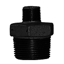 Ниппель-переход черный 1" х1/2"