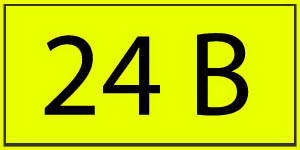 Знак "24В" 15х50мм
