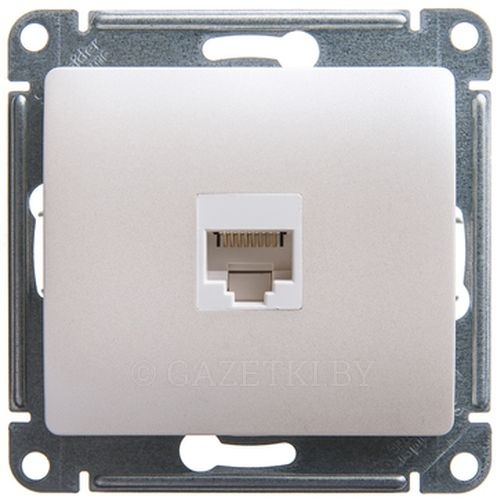 Розетка компьютерная RJ45 кат 5е GLOSSA перламутр GSL000681К