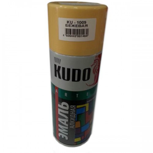Kudo 1009 Эмаль аэрозоль универсальная бежевая глянцевая (ф.-520 мл)