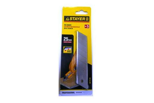 Лезвия STAYER "PROFI" сегментированные, 5шт, 25мм/09179-S5