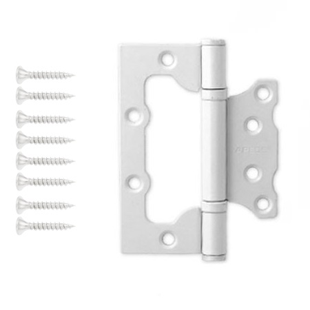 Петля APECS бабочка 100*75*2.5-B2-Steel-W белая, универсальная