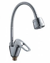 Смеситель Ledem кухня L4304 гибкий излив, латунь, керамический картридж d=35