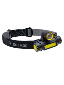 Фонарь налобный Космос H103WLith 1св/д 3W+COB з\у + USB