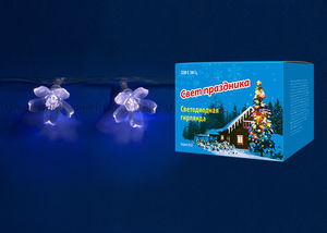 Гирлянда ULD-S0700-050 "Сакура белая" 50 LED белый 7.м 8режимов