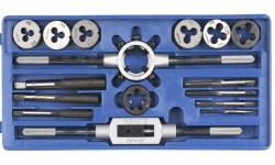 Набор метчиков и плашек FTools,16шт(3,4,5,6,7,8,10,12+плашкодержатель+вороток)TD027***