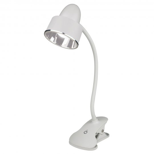 Светильник LED TLD-557 белый сенсорный выключатель 5W, прищепка 5500K