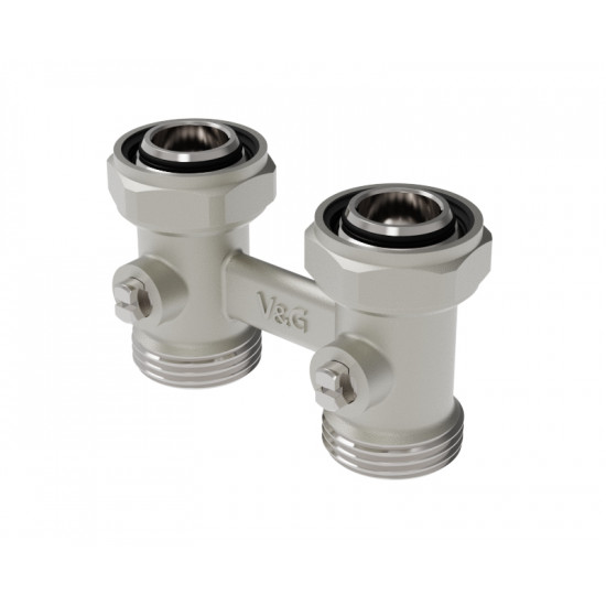 Узел Н-образный прямой  V&G с шаровыми затворами 3/4"Вх3/4"  VG-605102