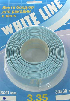 Лента-бордюрная "WHITE LINE" для  ванн 30 мм-30 мм, 3,35 метра, салатовый