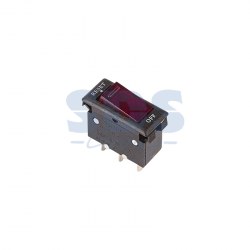 Микро выключатель автоматический красный с подсветкой15А/220/3к/RESET-OFF 